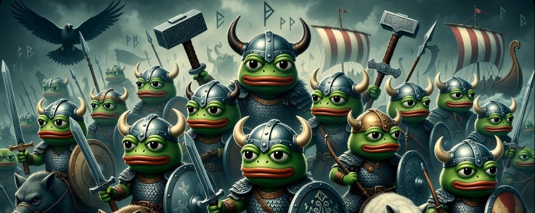 Pepe Vikings in Valhalla